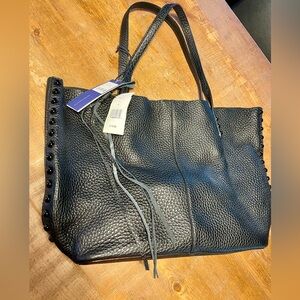 Rebecca Minkoff black leather tote bag. Brand new with tags